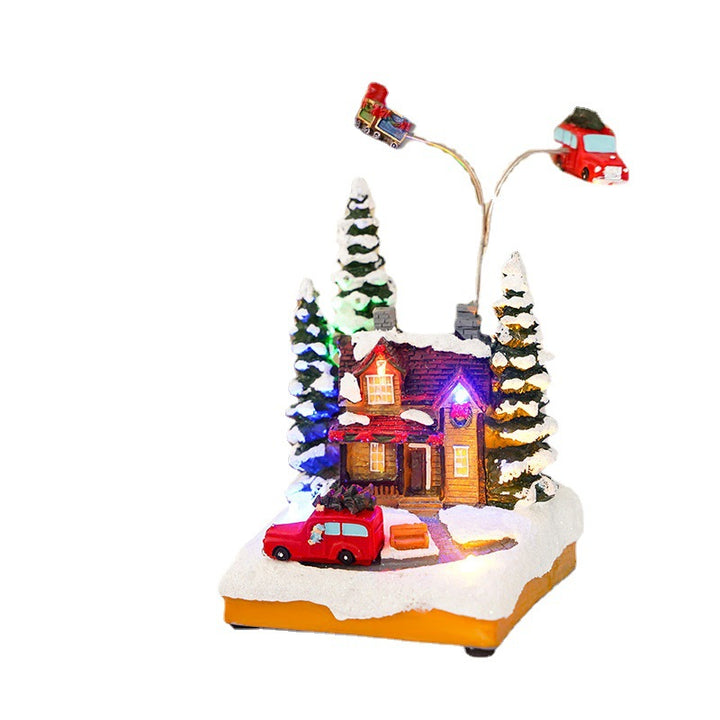 Nostalgische Weihnachtsdorf-Dekoration Karnz