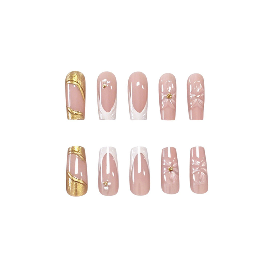 Elegante 3D Blumen Acryl Nagelkunst Erweiterungen Karnz