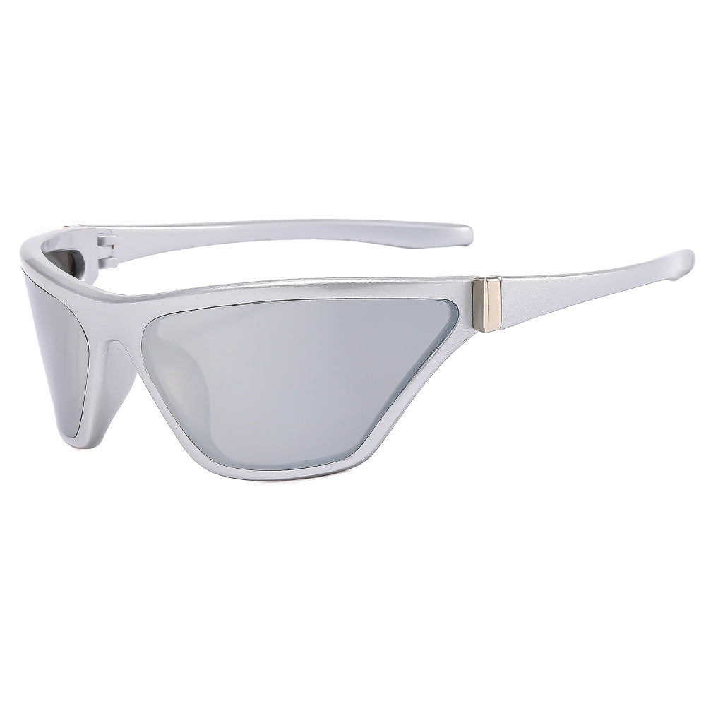 Futuristische Winkel-Schild-Sonnenbrille