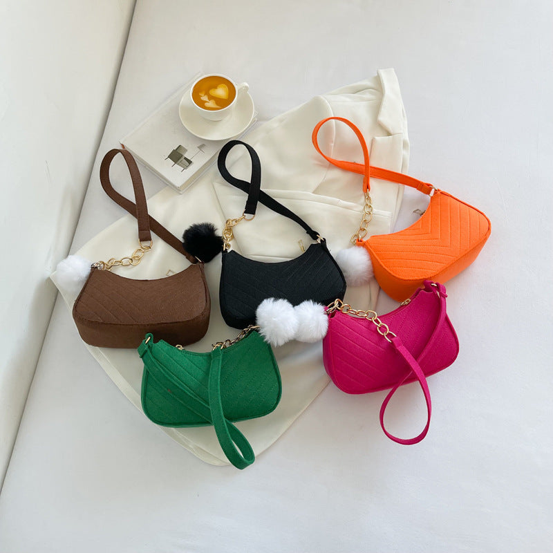 WoStylish Kunstfell Mini Handtasche Karnz