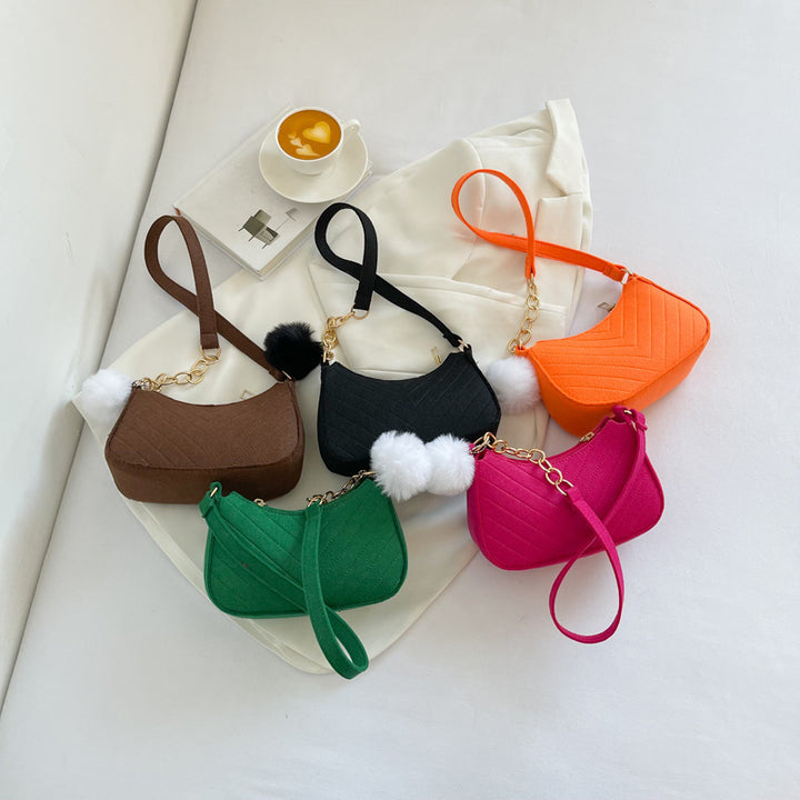 WoStylish Kunstfell Mini Handtasche Karnz