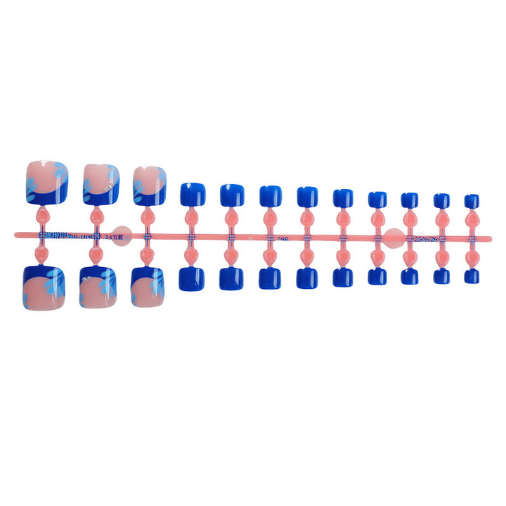 Dekoratives Press-On Nail Art Set mit tropischem Blumenmuster Karnz