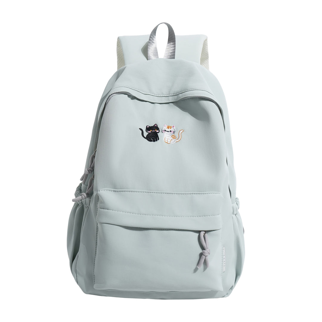 Bestickter katzen-themed Freizeit-Rucksack Karnz