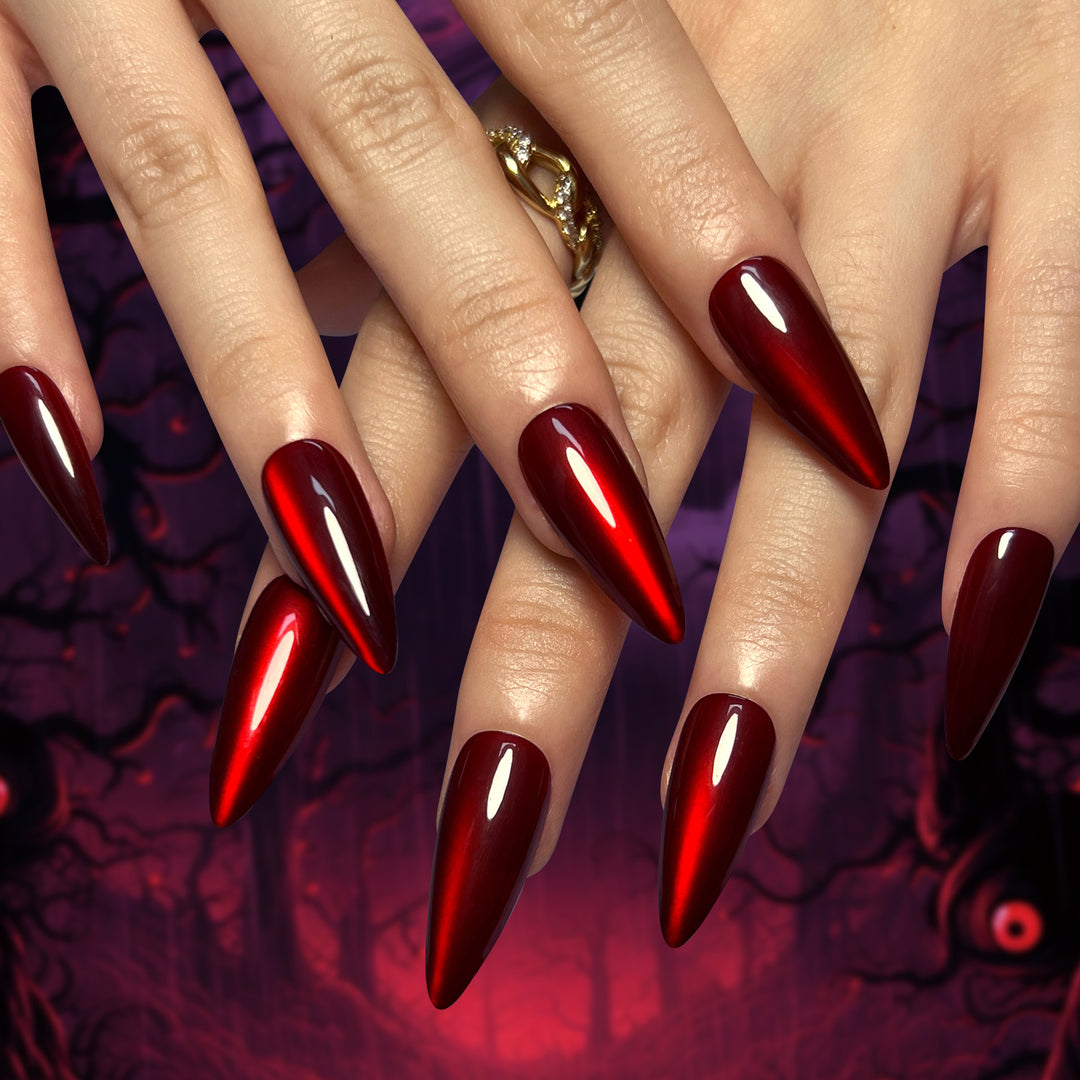 Glänzendes Stiletto Press-On Nail Set Karnz
