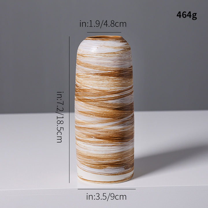 Künstlerische Spiraldesign Keramikvase Karnz