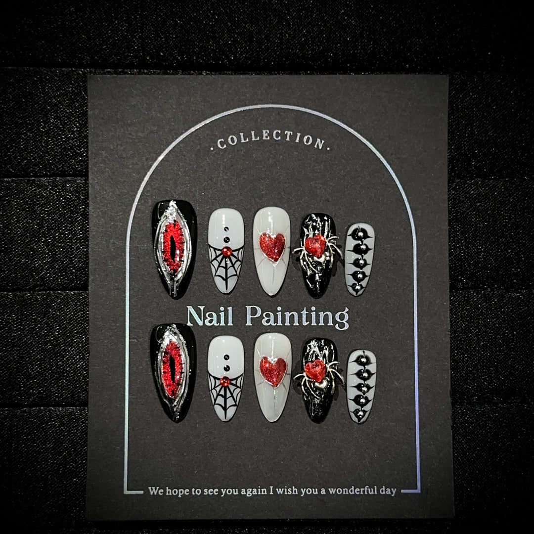 Gothic-Themen Press-On Nagelkunst Set