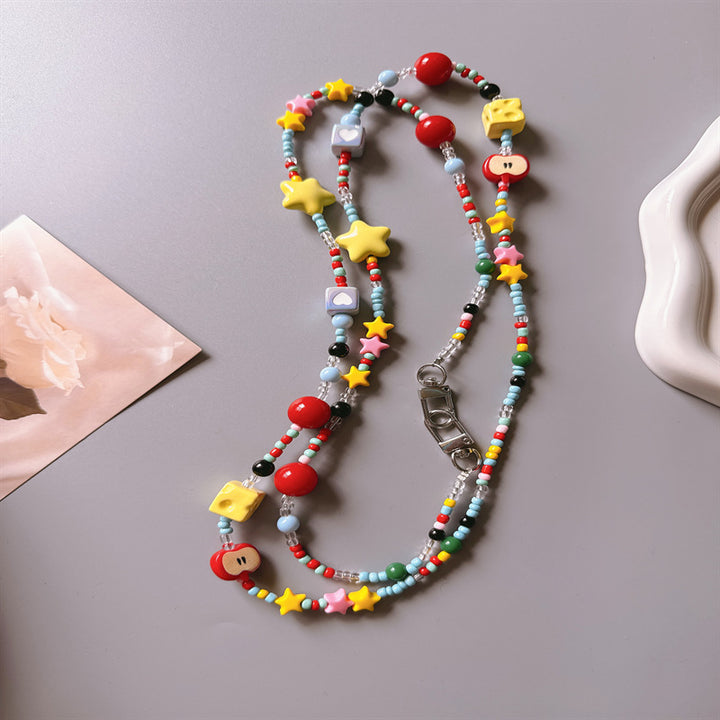 Farbenfrohes Perlen-Handyhalsband Karnz 1790135533