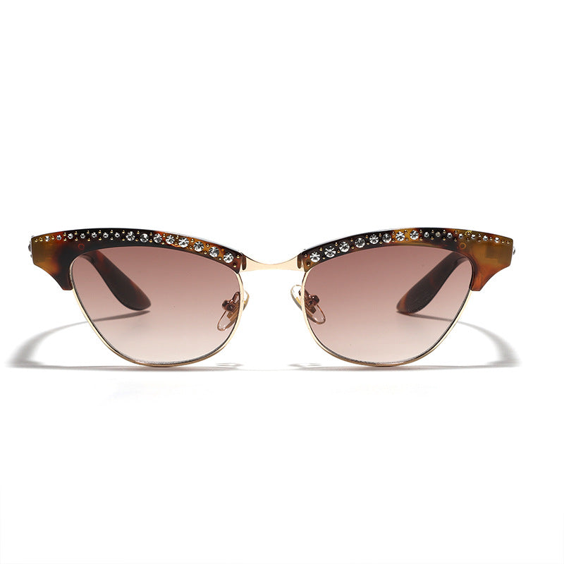 Damen Katzenaugen Brille mit eleganten Glitzerdetails Karnz
