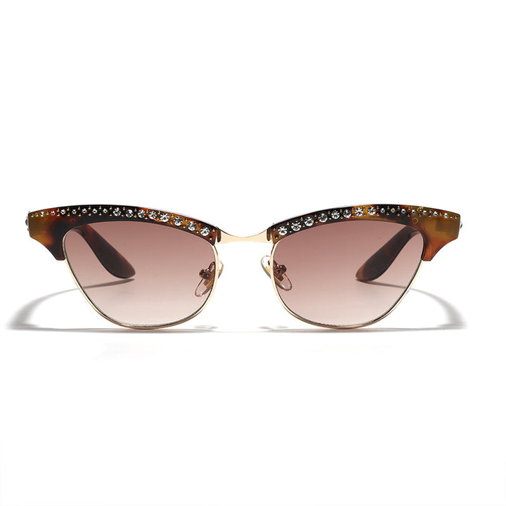 Damen Katzenaugen Brille mit eleganten Glitzerdetails Karnz