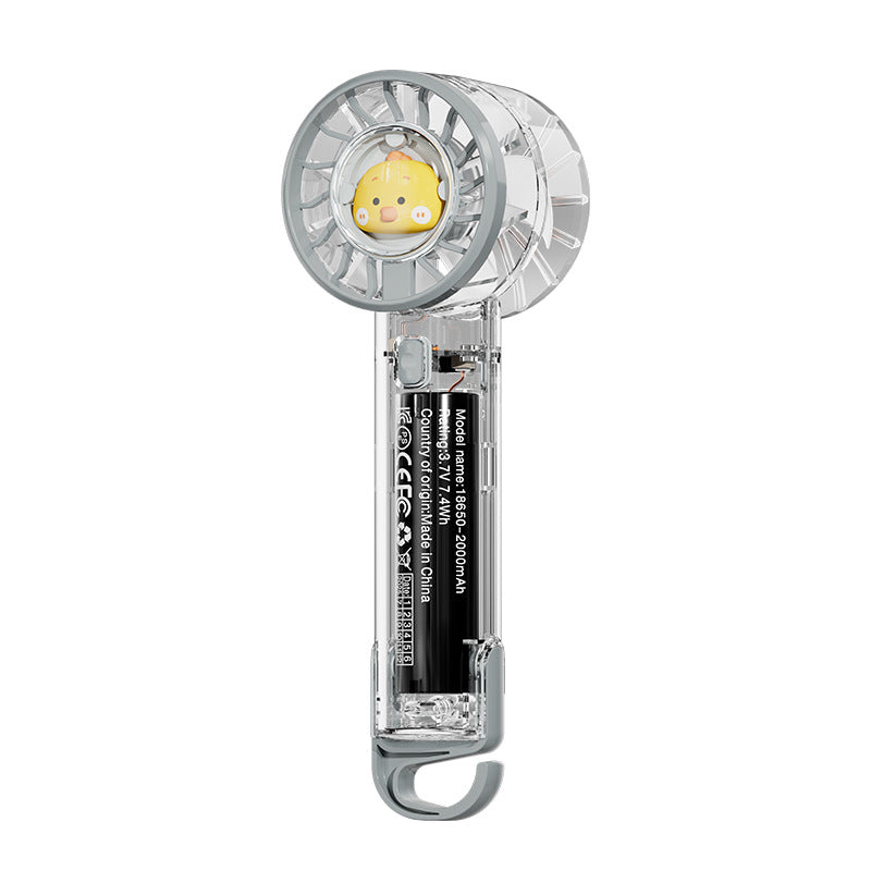 Damen tragbarer Mini-Handventilator mit LED-Stimmungslicht Karnz
