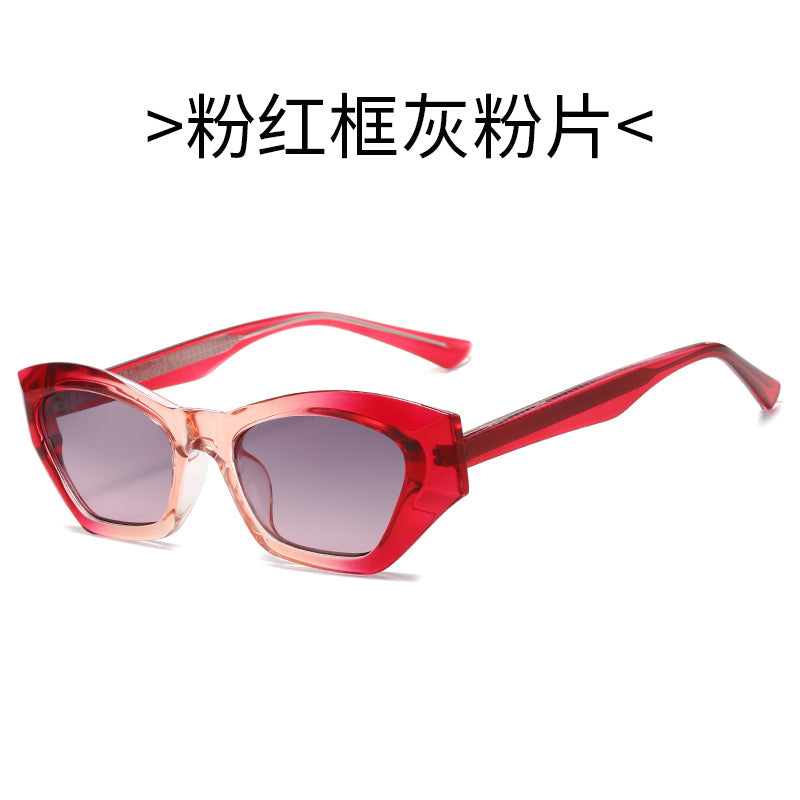 Damen Cat-Eye Sonnenbrille mit modernen transparenten Akzenten Karnz