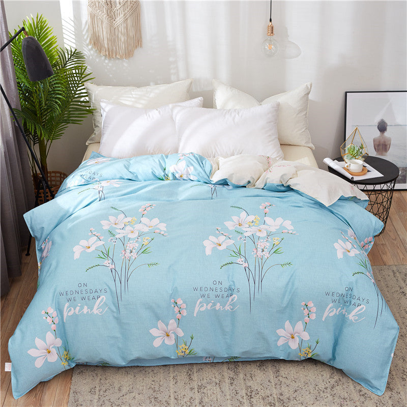 Elegantes Blumendesign Bettwäsche Set