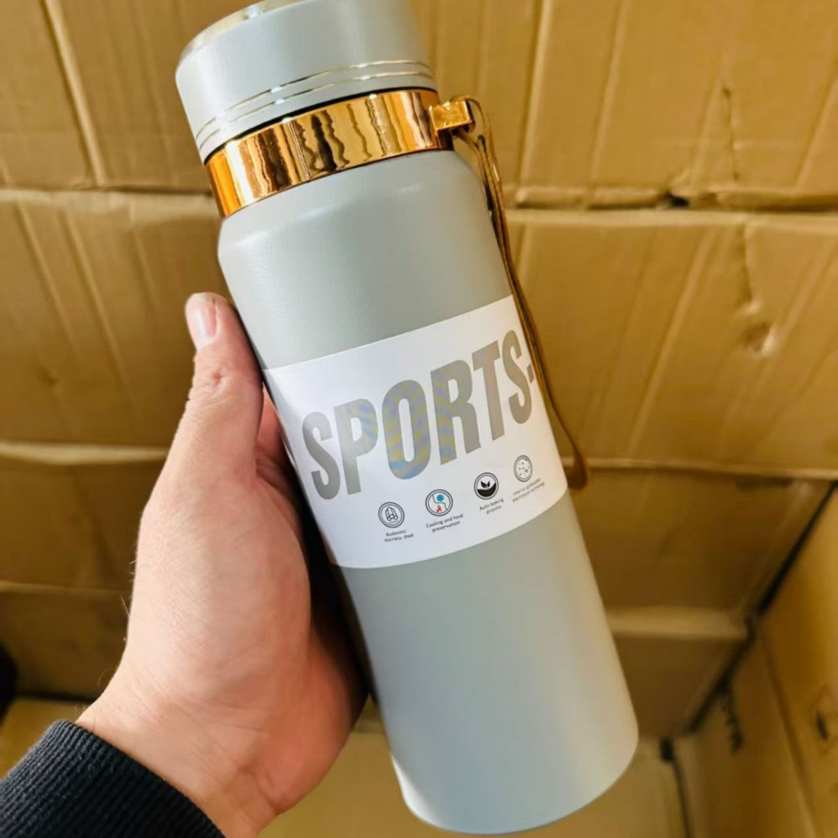Unisex Sportliche Thermo-Trinkflasche Karnz