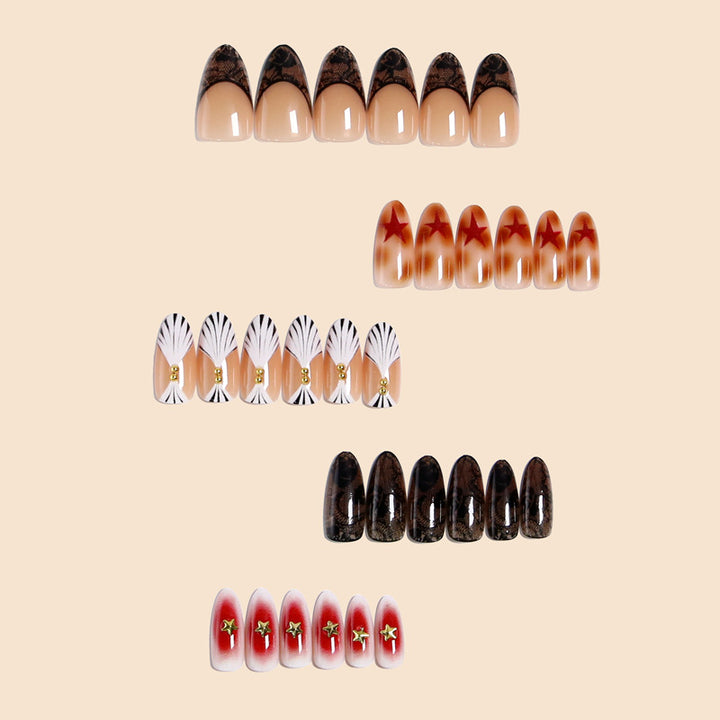Kunstvolle Nagelspitzen mit glamourösem Design Karnz