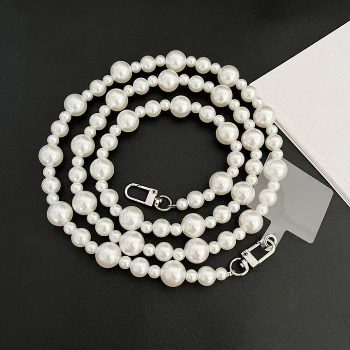 Damen elegante Perlenbesetzte Brillen Kette Karnz