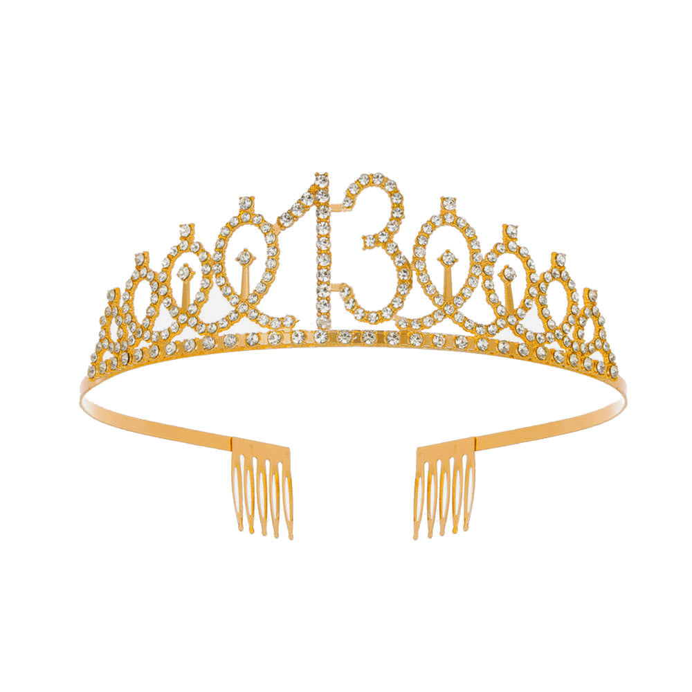 Damen Kristallverzierte Tiara mit elegantem Design Karnz