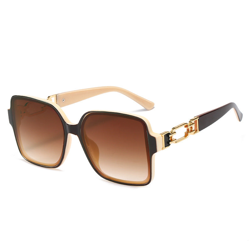 Damen stilvolle quadratische Sonnenbrille mit luxuriösem Schanierdesign Karnz
