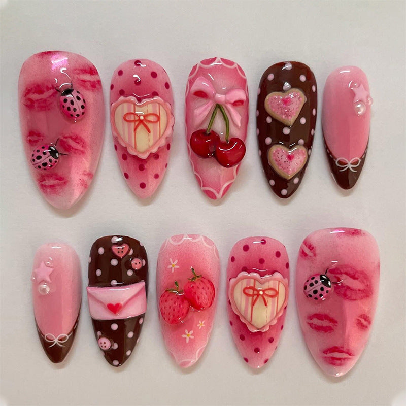 Kunstnagelset mit Botanischen Motiven Karnz