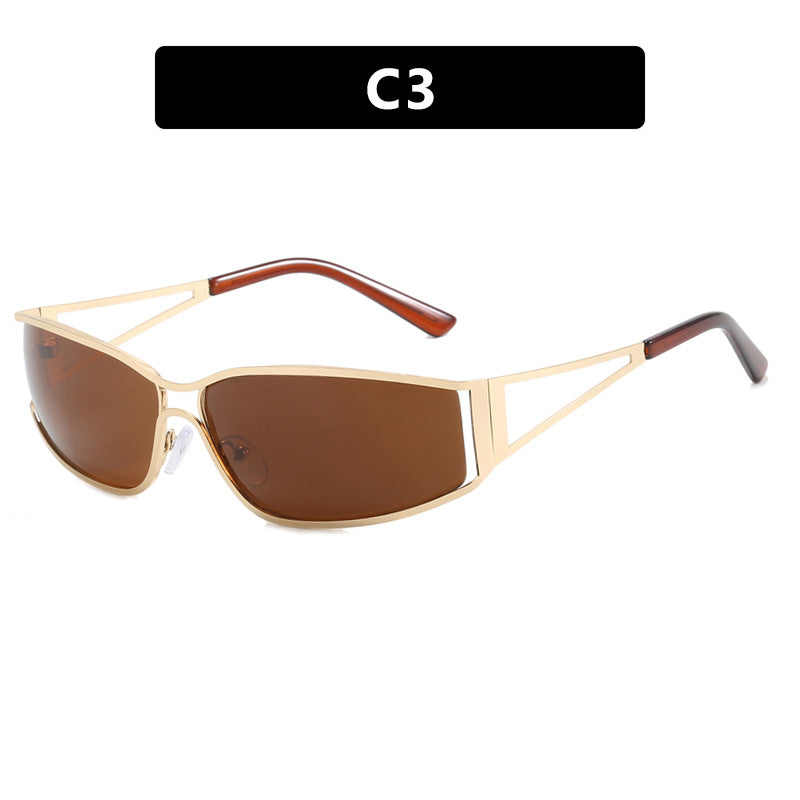 Damen sportliche Sonnenbrille mit modernem Rahmen Karnz