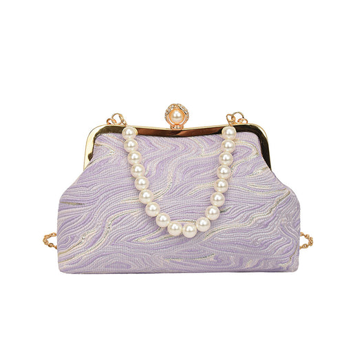 Elegante perlenverzierte Abendhandtasche