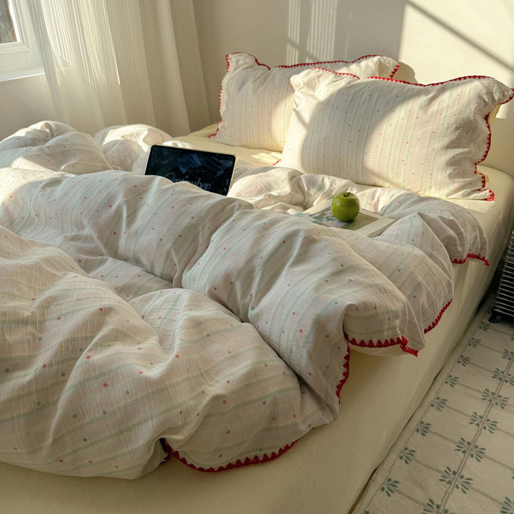 Sternenmuster Steppbett-Wäsche Set