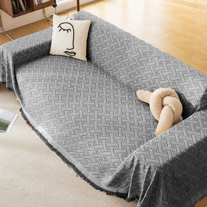 Strukturierte gewebte Sofa-Wurfdecke