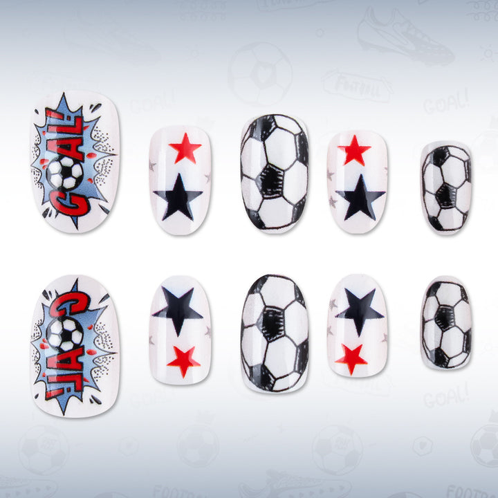 Sportliches Themen Press-On Nagelset Karnz