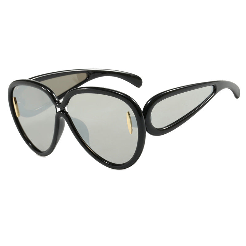 Damen extravagante Sonnenbrille im kreativen Design Karnz