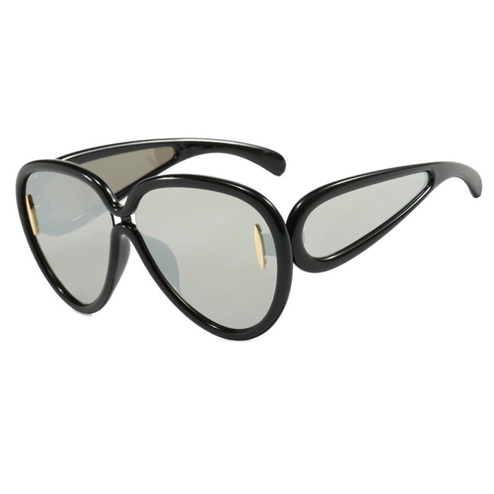 Damen extravagante Sonnenbrille im kreativen Design Karnz