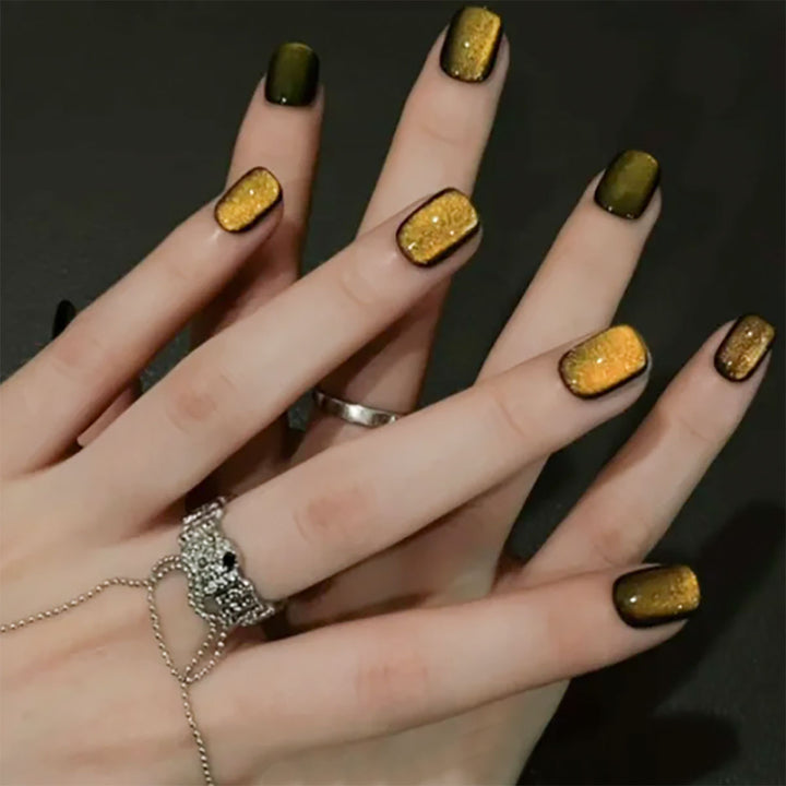 Elegante Metallic Press-On Nägel