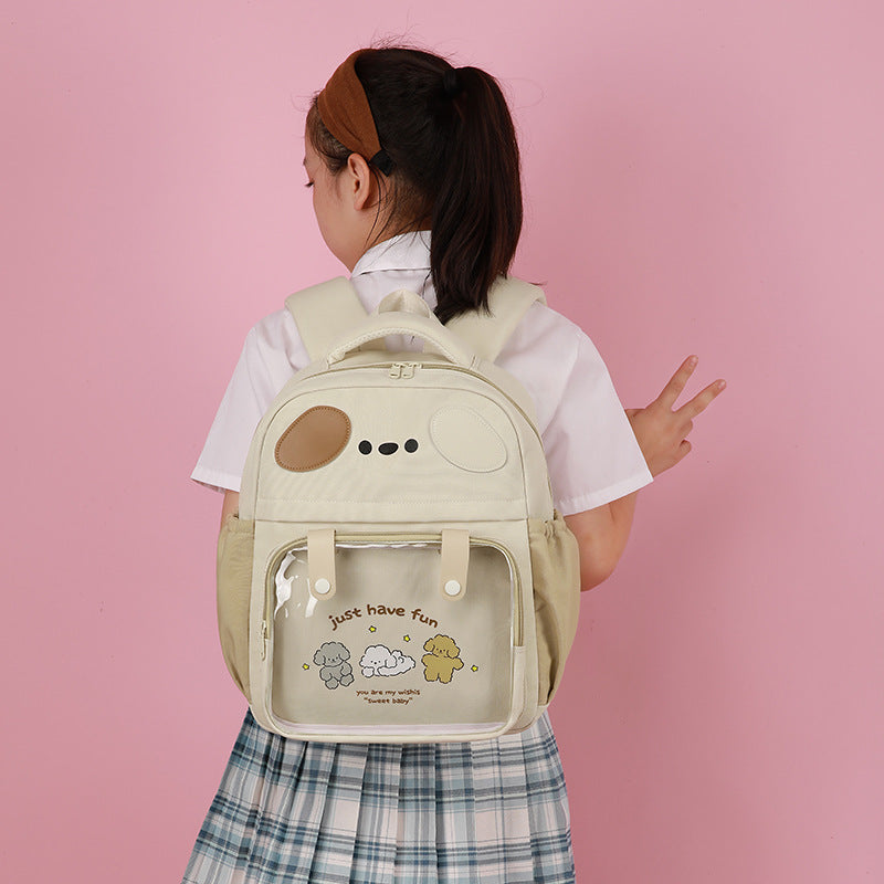 Rucksack mit Transparentem Fach und Verspieltem Design Karnz