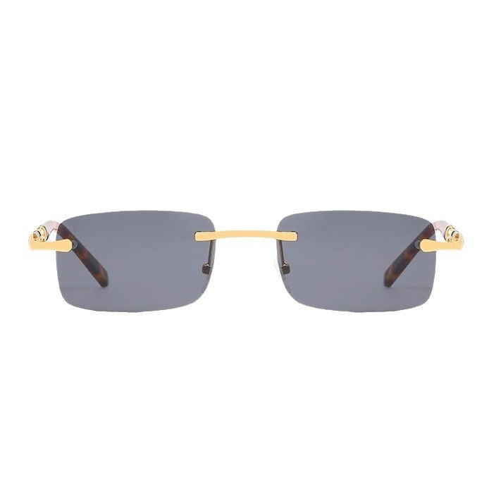 Damen elegante quadratische Sonnenbrille mit luxuriösem Metallrahmen Karnz