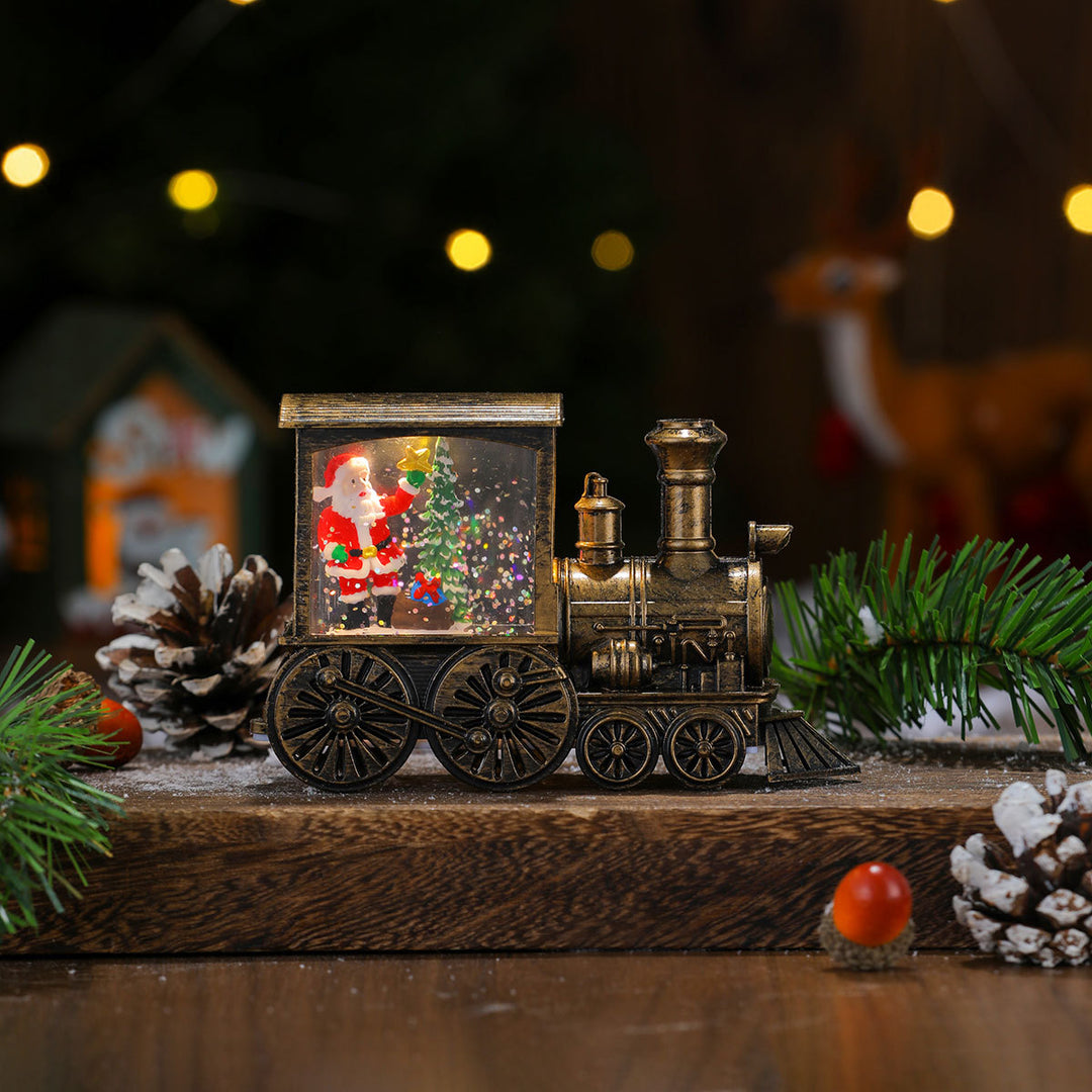Weihnachtsthema LED Leuchtende Zug Dekoration Schüssel