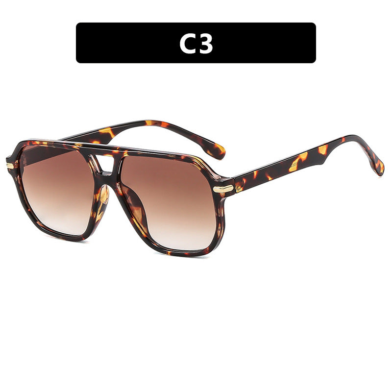 Damen modische Sonnenbrille mit quadratischem Rahmen und auffälligen Gläsern Karnz