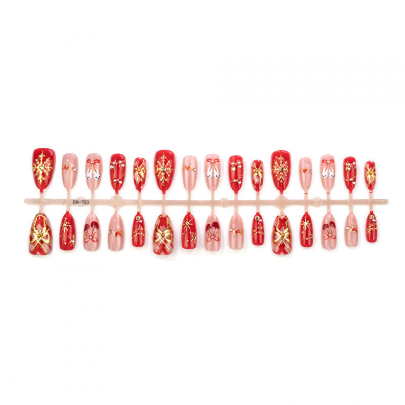 Festlich Elegantes Press-On Nagelkunst Set