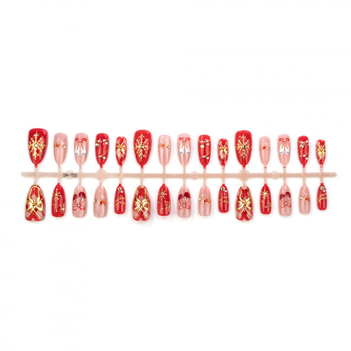 Festlich Elegantes Press-On Nagelkunst Set