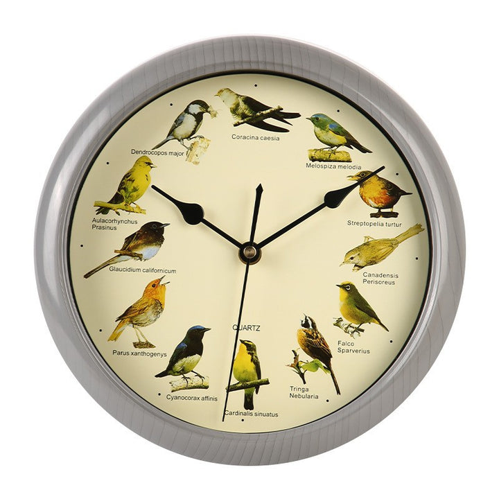 Wanduhr mit buntem Vogeldesign Karnz