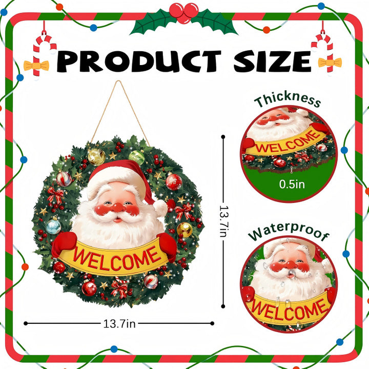 Dekoratives Holzschild mit Wintermotiven Karnz