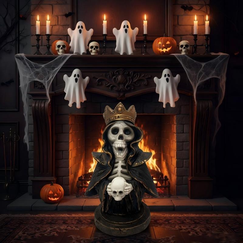 Dekorative Totenkopfstatue Karnz