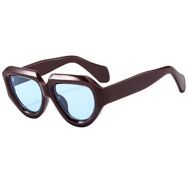 Damen Cat-Eye Sonnenbrille mit modernem transparentem Rahmen und UV-Schutz Karnz