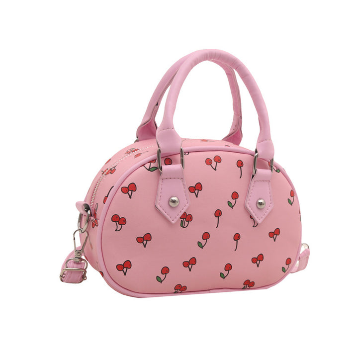 Verspielte Kirschen-Print-Handtasche Karnz
