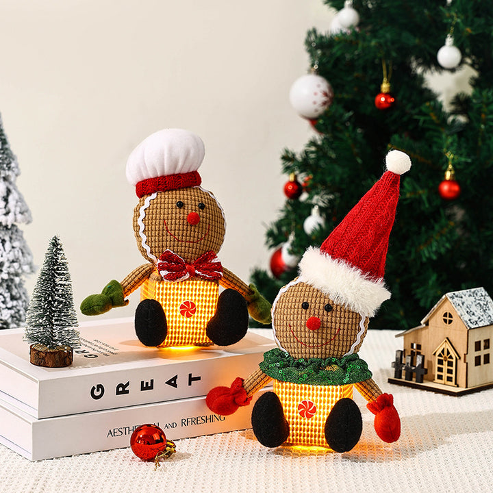 Niedlicher Weihnachtsgnom mit LED-Leuchte Karnz