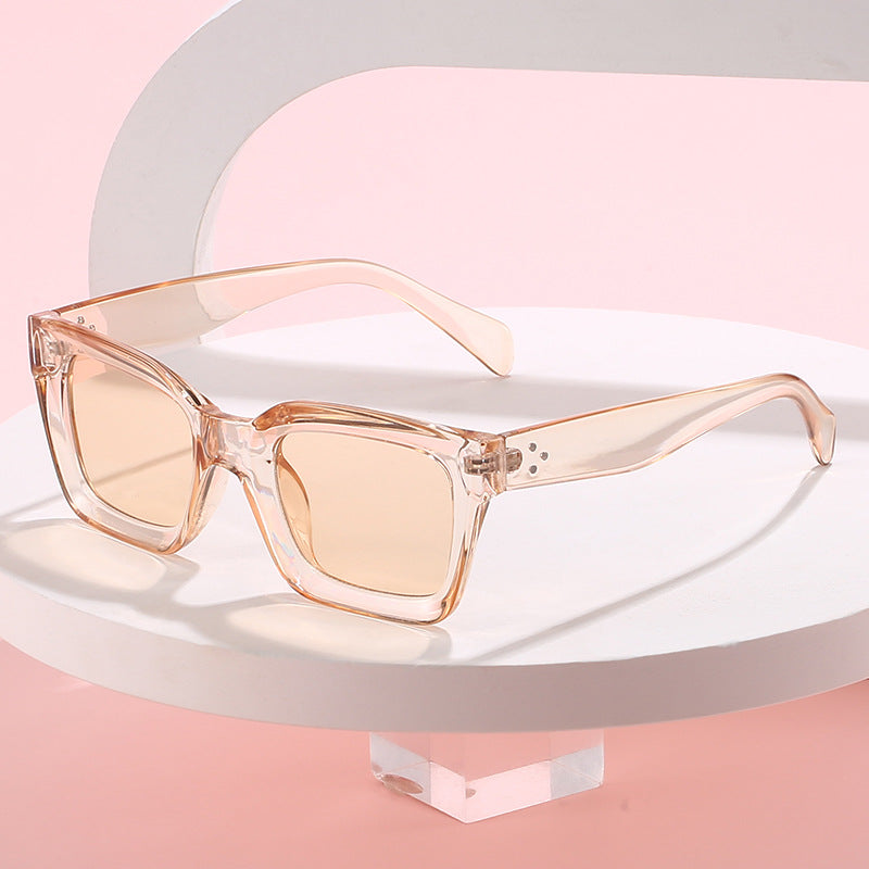 Damen modische quadratische Sonnenbrille mit elegantem, breitem Rahmen Karnz