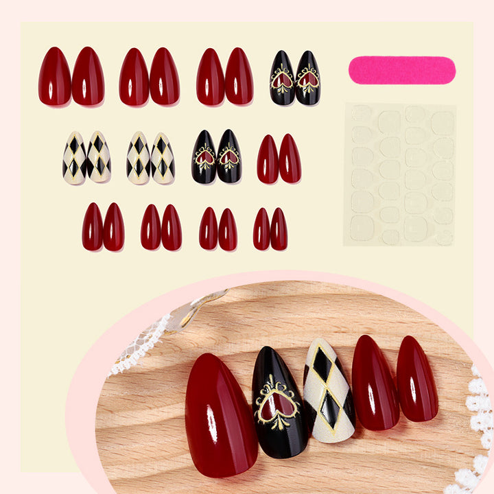 Künstlerischer Designer Press-On Nail Set Karnz