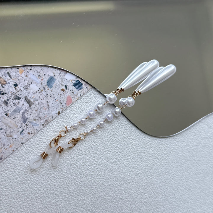 Elegante mit Perlenakzenten versehene Brillen Kette Karnz