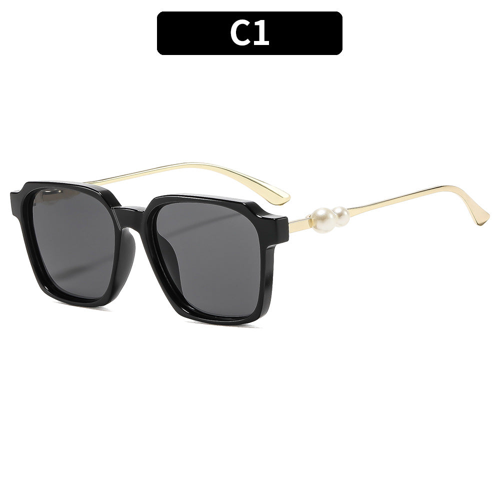 Elegante breite quadratische Sonnenbrille
