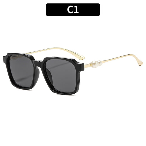 Elegante breite quadratische Sonnenbrille