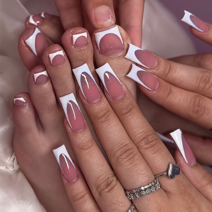 Künstlerisches Dual Design Press-On Nagelset Karnz