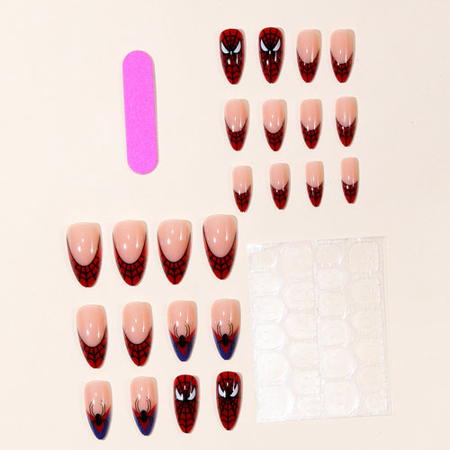 Spider-Man inspirierte Stiletto-Nagelkunst Karnz