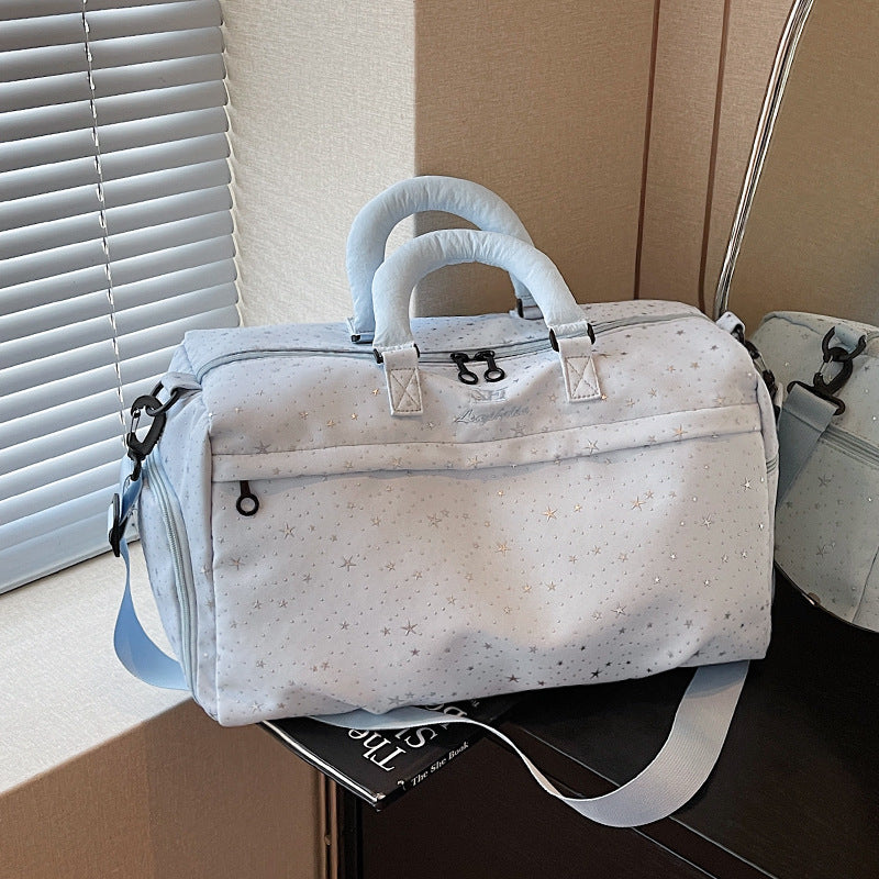 Stylische Wochenend-Duffel-Tasche mit Sternmuster